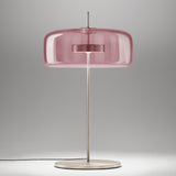 Jube Table Lamp by Vistosi, Size: Large, Finis: Matt Steel, Color: Amethyst Transparent, ,| Casa Di Luce Lighting
