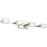 Kamden 4-Light Bath Bar by Tech Lighting, Finish: Chrome, Light Option: 277 Volt LED, | Casa Di Luce Lighting