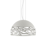 Kelly Dome Pendant by Lodes, Finish: White Matte, Size: Medium, | Casa Di Luce Lighting