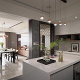 Dora 5 LED Linear Suspension Light by Seed Design, Finish: Matt Black, Copper, Chrome, Brass, , | Casa Di Luce Lighting