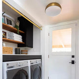 Kosa 13 Flushmount by Tech Lighting, Finish: Brass Aged, White Matte, Nickel Polished, Light Option: 120 Volt LED, 277 Volt LED, | Casa Di Luce Lighting