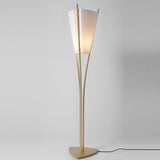 Curve Floor Lamp by CVL, Finish: Satin Brass, Satin Graphite-CVL, Nickel Satin, Satin Copper-CVL, Brass Polished, Polished Graphite-CVL, Nickel Polished, Polished Copper-Mitzi, Size: Small, Large, | Casa Di Luce Lighting