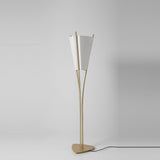 Curve Floor Lamp by CVL, Finish: Satin Brass, Satin Graphite-CVL, Nickel Satin, Satin Copper-CVL, Brass Polished, Polished Graphite-CVL, Nickel Polished, Polished Copper-Mitzi, Size: Small, Large, | Casa Di Luce Lighting