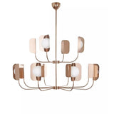 Leaf 7208-12 Chandelier by MM Lampadari, Finish: Glossy Copper, Light Option: LED, Number of Lights: 12 | Casa Di Luce Lighting