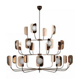 Leaf 7208-12 Chandelier by MM Lampadari, Finish: Satin Brass, Light Option: G9, Number of Lights: 24 | Casa Di Luce Lighting