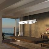 Lenis LED Linear Suspension by Cerno, Finish: Aluminum Brushed, Walnut, Walnut Dark Stained, Color Temperature: 2700K, 3500K, | Casa Di Luce Lighting