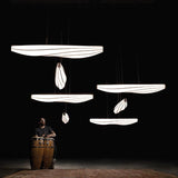 Lenis LED Linear Suspension by Cerno, Finish: Aluminum Brushed, Walnut, Walnut Dark Stained, Color Temperature: 2700K, 3500K, | Casa Di Luce Lighting