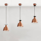 Clochef S Pendant by Leucos, Color: Varnished Brushed Copper-Leucos, Gloss Black-Accord, Gloss White, Light Option: E26, LED, | Casa Di Luce Lighting