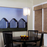 Levis LED Pendant by Cerno, Color: Frosted Polymer, Beech, Brushed Aluminum-Page One, Color Temperature: 2700K, 3500K, Size: Small, Large | Casa Di Luce Lighting