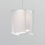 Levis LED Pendant by Cerno, Color: Frosted Polymer, Beech, Brushed Aluminum-Page One, Color Temperature: 2700K, 3500K, Size: Small, Large | Casa Di Luce Lighting