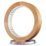 Libe Round Table Lamp by Masiero, Finish: Burnished Brass, Rovere-Masiero, Wenge-Masiero, , | Casa Di Luce Lighting