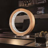 Libe Round Table Lamp by Masiero, Finish: Burnished Brass, Rovere-Masiero, Wenge-Masiero, , | Casa Di Luce Lighting