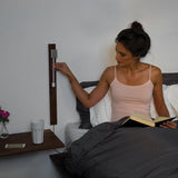 Libri LED Direct Mount Plug-In Wall Sconce by Cerno, Finish: Aluminum Brushed, White, Wall Mount Plug In Backplate: Brushed Aluminium, Walnut, White, Position: Right, Left | Casa Di Luce Lighting