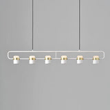 Ling 6 Linear Suspension by Seed Design, Finish: White/Brass, , | Casa Di Luce Lighting