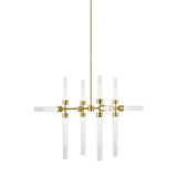 Linger 12-Light Chandelier by Tech Lighting, Finish: Natural Brass, Nickel Polished, , | Casa Di Luce Lighting