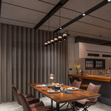 Ling 6 Linear Suspension by Seed Design, Finish: Black/Copper, White/Brass, , | Casa Di Luce Lighting
