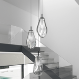 Liquid 3 Light Chandelier by Sonneman, Color: Clear, White, Smokey, Size: Small, Large, | Casa Di Luce Lighting