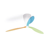 Blow Ceiling Fan with Light by Luceplan by Luceplan, Blades: Green, Orange, Transparent, Multicolor, , | Casa Di Luce Lighting
