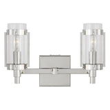 Flynn Bathroom Light Vanity by Lauren Ralph Lauren, Finish: Nickel Polished, Time Worn Brass, Number of Lights: 2, 3, | Casa Di Luce Lighting
