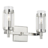 Flynn Bathroom Light Vanity by Lauren Ralph Lauren, Finish: Nickel Polished, Time Worn Brass, Number of Lights: 2, 3, | Casa Di Luce Lighting