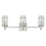 Flynn Bathroom Light Vanity by Lauren Ralph Lauren, Finish: Nickel Polished, Time Worn Brass, Number of Lights: 2, 3, | Casa Di Luce Lighting