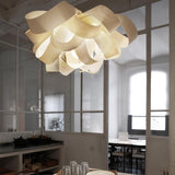 Agatha Small Chandelier by LZF Lamps, Wood Color: White Ivory-LZF, Cherry-LZF, Beech-LZF, Yellow-LZF, Orange-LZF, Red-LZF, Blue-LZF, Grey-LZF, Turquoise-LZF, Pale Rose, , | Casa Di Luce Lighting