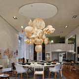 Candelabro Large Chandelier by LZF Lamps, Wood Color: White Ivory-LZF, Beech-LZF, , | Casa Di Luce Lighting