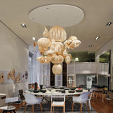 Candelabro Small Chandelier by LZF Lamps, Wood Color: White Ivory-LZF, Beech-LZF, , | Casa Di Luce Lighting