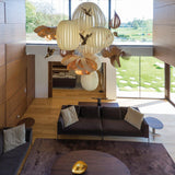 Candelabro Small Chandelier by LZF Lamps, Wood Color: White Ivory-LZF, Beech-LZF, , | Casa Di Luce Lighting