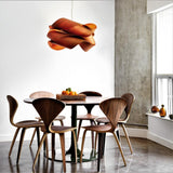 Link Pendant Light by LZF Lamps, Size: Small, Large, Wood Color: White Ivory-LZF, Cherry-LZF, Beech-LZF, Yellow-LZF, Orange-LZF, Red-LZF, Blue-LZF, Grey-LZF, Turquoise-LZF, Chocolate-LZF, Pale Rose, | Casa Di Luce Lighting