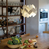 Escape Pendant Lamp by LZF Lamps, Size: Small, Large, Wood Color: White Ivory-LZF, Cherry-LZF, Beech-LZF, Yellow-LZF, Orange-LZF, Red-LZF, Blue-LZF, Grey-LZF, Turquoise-LZF, Chocolate-LZF, Pale Rose, Bulb Type: E26, GU24 | Casa Di Luce Lighting