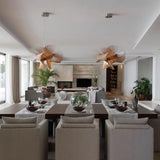 Mini Mikado Chandelier by LZF Lamps, Wood Color: White Ivory-LZF, Cherry-LZF, Beech-LZF, Yellow-LZF, Orange-LZF, Red-LZF, Blue-LZF, Grey-LZF, Turquoise-LZF, Chocolate-LZF, Pale Rose, , | Casa Di Luce Lighting