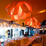 Agatha Large Chandelier by LZF Lamps, Wood Color: White Ivory-LZF, Cherry-LZF, Beech-LZF, Yellow-LZF, Orange-LZF, Red-LZF, Blue-LZF, Grey-LZF, Turquoise-LZF, Pale Rose, , | Casa Di Luce Lighting