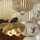 Candelabro Large Chandelier by LZF Lamps, Wood Color: White Ivory-LZF, Beech-LZF, , | Casa Di Luce Lighting