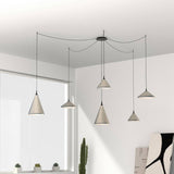 Marquee 6-Light Linear Pendant Canopy by Kuzco, Finish: Black, Graphite, White, , | Casa Di Luce Lighting