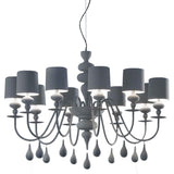 Eva Chandelier By Masiero, S10, Finish: Dark Grey, , | Casa Di Luce Lighting