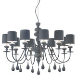 Eva Chandelier By Masiero, S10, Finish: Dark Grey, , | Casa Di Luce Lighting