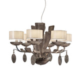 Isbel 6 Chandelier by Masiero, Color: Smoke, Transparent, , | Casa Di Luce Lighting