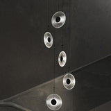 Meclisse Pendant by Sonneman, Color: Clear, Etched, Finish: Polish Chrome, Black, | Casa Di Luce Lighting