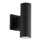 Cylinder Outdoor Wall Light by W.A.C. Lighting, Size: Medium, Color: Black, | Casa Di Luce Lighting