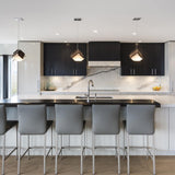 Mica LED Pendant by Cerno, Color Temperature: 2700K, 3500K, Size: Small, Large, Wood Color: Walnut-LZF, Walnut Dark Stained-Cerno | Casa Di Luce Lighting