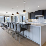 Mica LED Pendant by Cerno, Color Temperature: 2700K, 3500K, Size: Small, Large, Wood Color: Walnut-LZF, Walnut Dark Stained-Cerno | Casa Di Luce Lighting