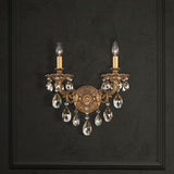 Milano 5642 Wall Sconce By Schonbek, Finish: Gold Heirloom-Schonbek, Gold Etruscan-Schonbek, Gold French -Schonbek, Gold Parchment-Schonbek, Silver Antique-Schonbek, Bronze Heirloom-Schonbek, Bronze Florentine-Schonbek, Size: Small, Medium, Large, Crystal Color: Heritage-Schonbek, Radiance Crystal-Schonbek | Casa Di Luce Lighting