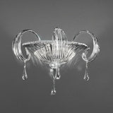 Molin Wall Sconce by Sylcom, Color: Clear, Crystal/Amber - Vis, Smoke/Amber - Vistosi, Clear and 24kt Gold - Sylcom, Finish: Polish Chrome, Polish Gold, Number of Lights: 1, 2 | Casa Di Luce Lighting