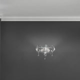 Molin Wall Sconce by Sylcom, Color: Clear, Crystal/Amber - Vis, Smoke/Amber - Vistosi, Clear and 24kt Gold - Sylcom, Finish: Polish Chrome, Polish Gold, Number of Lights: 1, 2 | Casa Di Luce Lighting