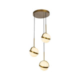 Globo 3-Light Chandelier by Alora, Color: Satin Gold, Matte Black, , | Casa Di Luce Lighting