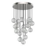Marni Chandelier by Alora, Finish: Nickel Polished, Natural Brass, Number of Lights: 3, 5, 18, | Casa Di Luce Lighting