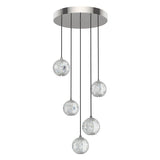 Marni Chandelier by Alora, Finish: Nickel Polished, Natural Brass, Number of Lights: 3, 5, 18, | Casa Di Luce Lighting