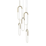 Huron LED 5-Light Pendant by Kuzco, Finish: Black, Chrome, Natural Brass, , | Casa Di Luce Lighting