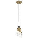 Angie Mini Pendant by Mitzi, Finish: Aged Brass/Black-Mitzi, Polished Nickel/Black-Mitzi, , | Casa Di Luce Lighting